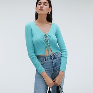 Everlane Cotton Merino Front Tie Caridgan